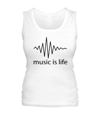 Жіноча майка Music is life