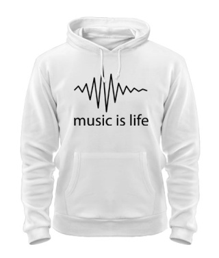 Толстовка-худі Music is life