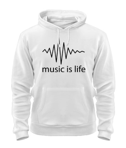 Толстовка-худі Music is life