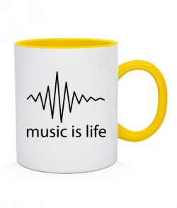 Чашка Music is life