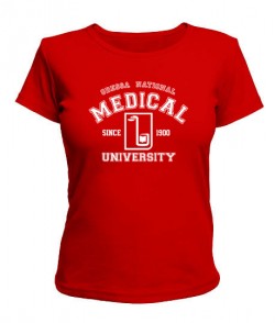 Женская футболка Одеський медичний універ