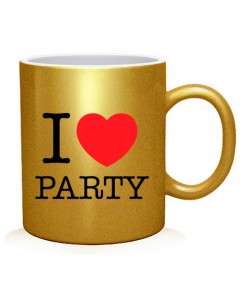 Чашка арт I love party-Вариант 2