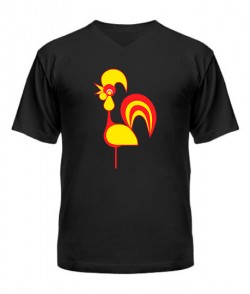 Чоловіча футболка з V-подібним вирізом Вогняний півень