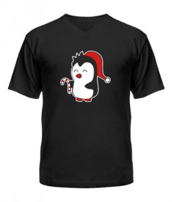 Чоловіча футболка з V-подібним вирізом Пінгвіня Варіант 2