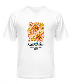 Чоловіча футболка з V-подібним вирізом Євробачення 2017 №6
