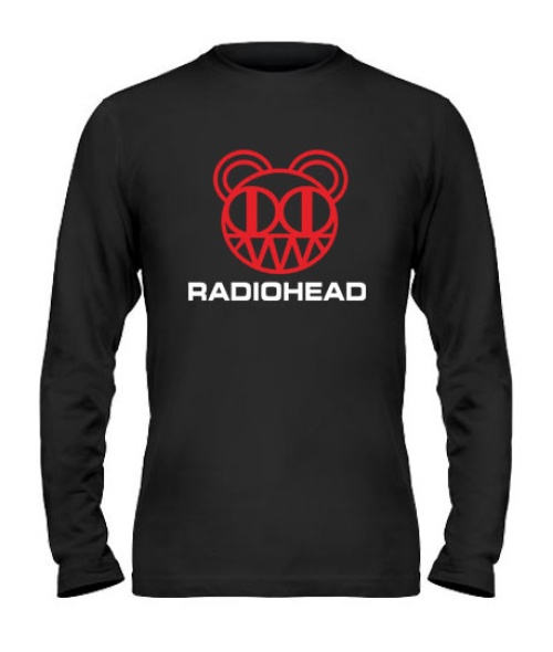 Чоловічий лонгслів (Чорний XL) Radiohead Варіант №2