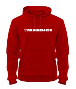 Толстовка-худи (красная XXL) Rammstein