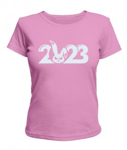Женская Футболка Кролик 2023 (Розовий М)
