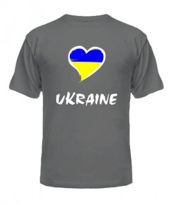 Мужская Футболка Сердце Ukraine