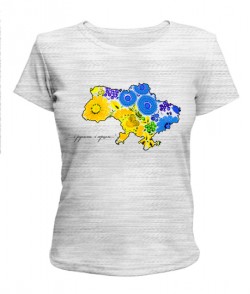 Жіноча футболка Квітуча Україна