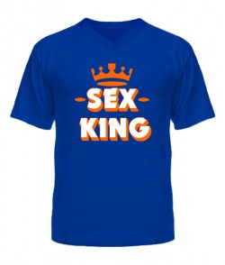 Чоловіча футболка з V-подібним вирізом Sex King