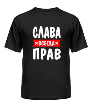 Мужская Футболка Слава всегда прав