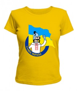Женская футболка Бендер - Слава Україні!
