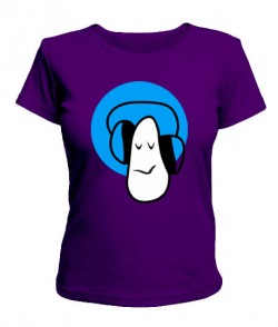 Женская футболка Слушать музыку