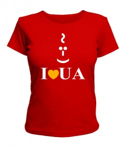 Женская футболка Смайл I love UA
