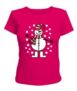 Жіноча футболка Сніговічок №3