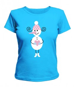 Жіноча футболка Сніговічок №2