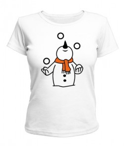 Женская футболка Снеговик