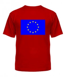 Чоловіча футболка Прапор Євросоюзу Варіант №2