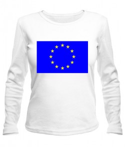 Жіночий лонгслів Прапор Євросоюзу Варіант №2