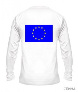 Мужской Лонгслив Флаг Евросоюза Вариант №3 (спина)