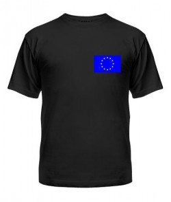 Чоловіча футболка Прапор Євросоюзу Варіант №1