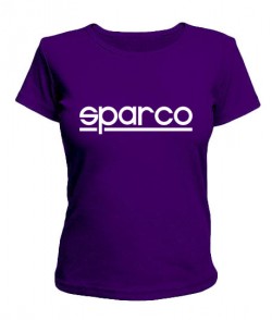 Женская футболка (фиолетовая L) Спарко (Sparco)