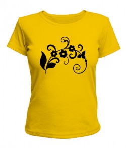Женская футболка Тату Цветок-5