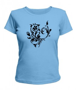 Женская футболка Тату Цветок-6