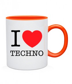 Чашка I love techno 2
