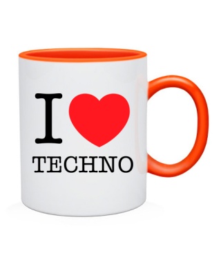 Чашка I love techno 2