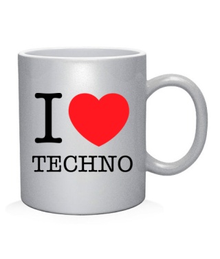 Чашка арт I love techno 2