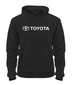 Толстовка-худи (черная L) Тойота (Toyota)
