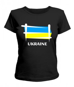 Женская футболка Флаг Украины Вариант №4