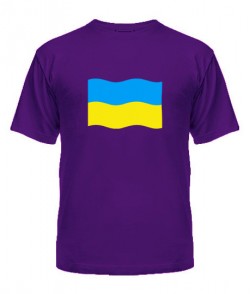 Мужская Футболка Флаг Украины - волна