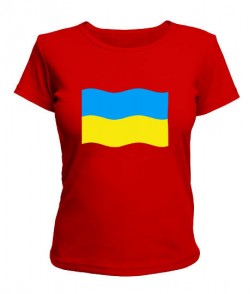 Жіноча футболка Прапор України – хвиля