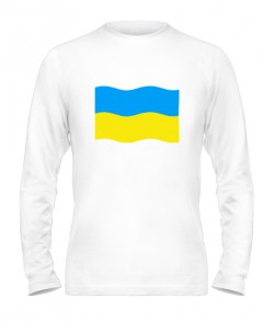 Чоловічий лонгслів Прапор України - хвиля