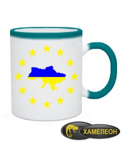 Чашка хамелеон Украина Вариант №4