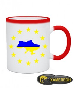 Чашка хамелеон Украина Вариант №3