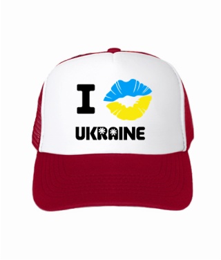 Кепка тракер I love Ukraine (губы)