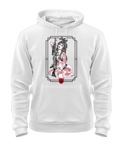 Толстовка-худі (Білий XL) Діва ЗСУ