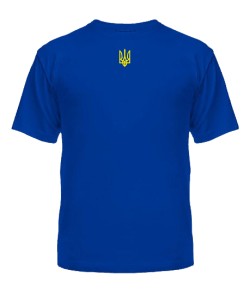 Мужская Футболка (Синяя S) Герб Украины [№30]