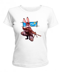 Жіноча футболка Бойовий кролик ЗСУ