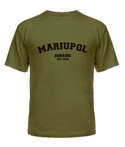 Мужская Футболка (army L) Мариуполь