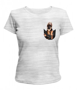 Жіноча футболка Собака в кишені