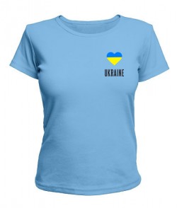 Женская футболка Ukraine (Сердце с флагом)