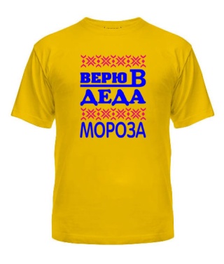 Мужская Футболка Верю в деда мороза