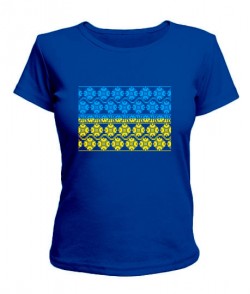 Жіноча футболка Прапор України - Вишиванка