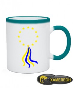 Чашка хамелеон Звезды Евросоюза Вариант №2