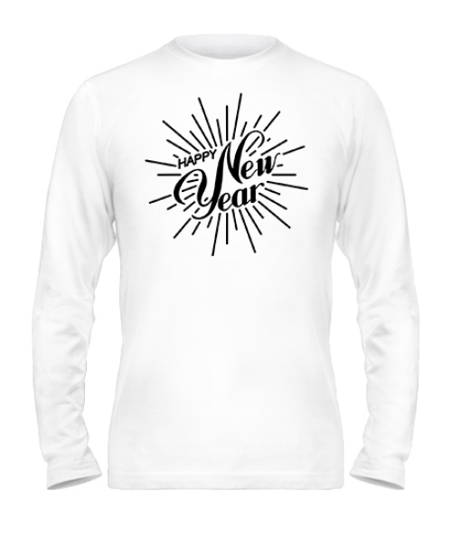 Чоловічий лонгслів щасливий Новий Рік